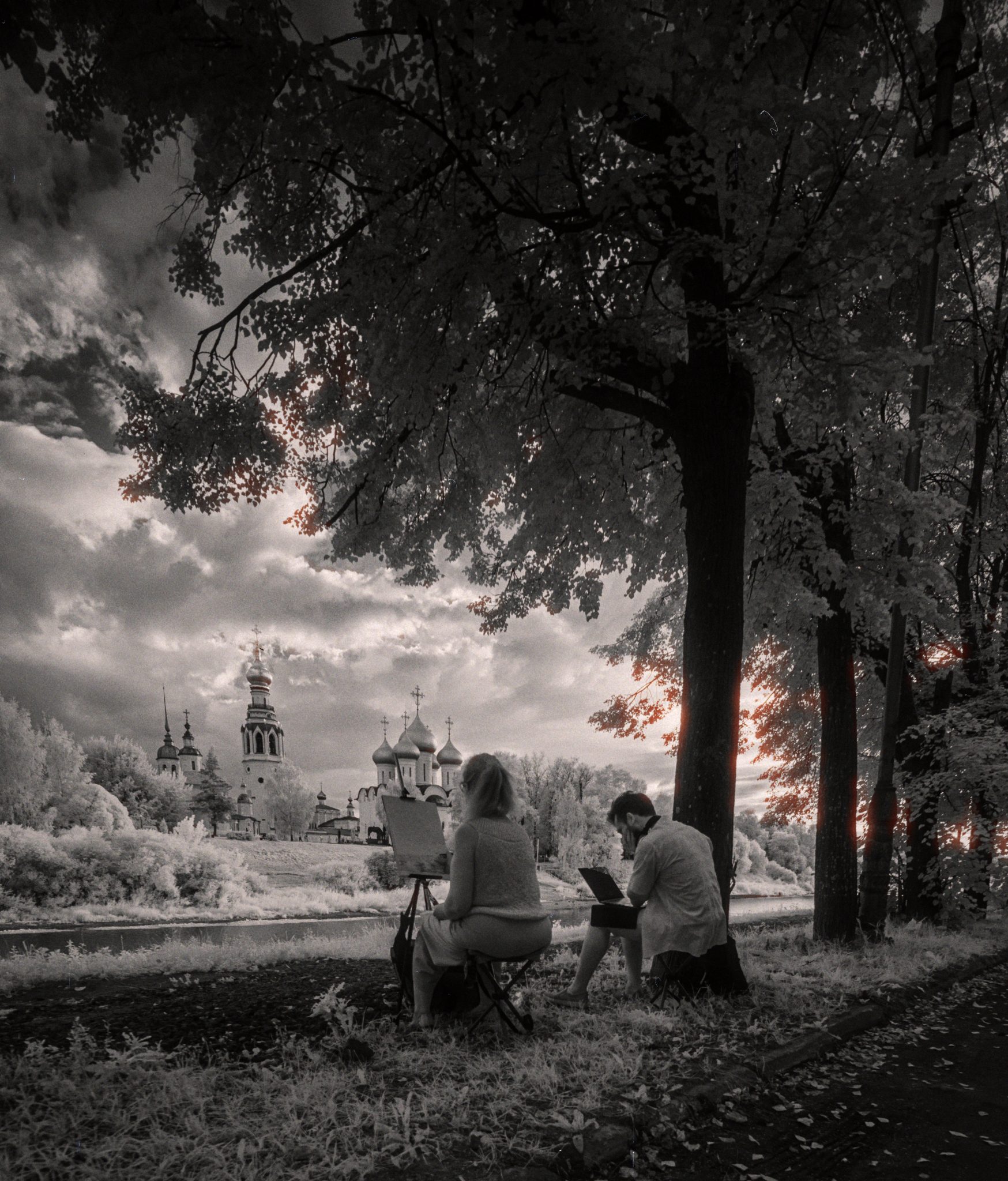 Vologda city laces infrared travelog